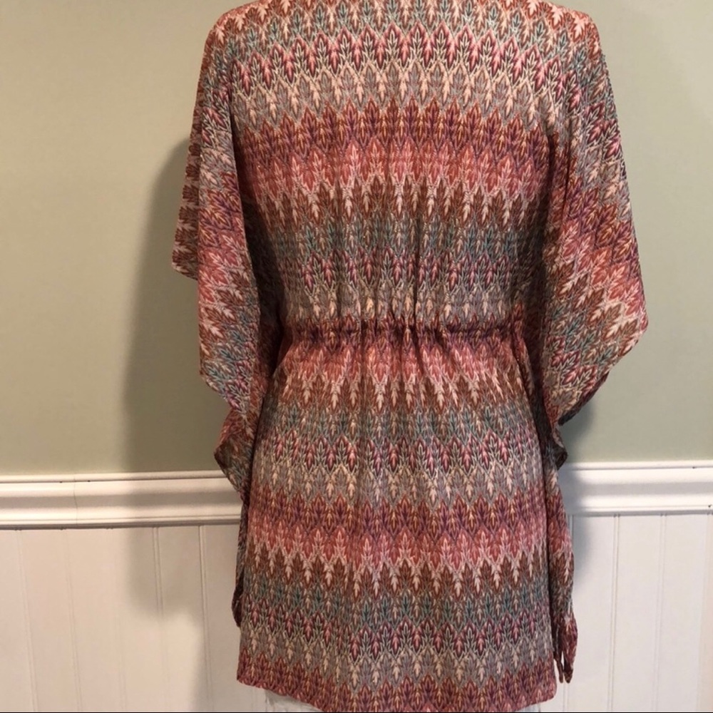 Moon & Meadow Boho Chic Drawstring Tunic Top - image 5